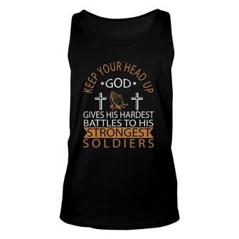 God Gives His Hardest Battles To His Strongest Soldiers Unisex Tank Top | Mazezy