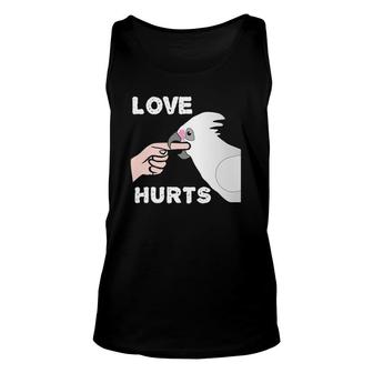 Goffin's Cockatoo Love Hurts For Valentine's Day Unisex Tank Top | Mazezy