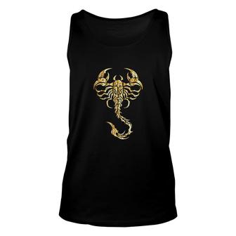 Golden Scorpion Unisex Tank Top | Mazezy