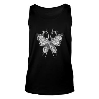 Goth Girl Hairdresser Hustler Tattoo Art Butterfly Scissors Unisex Tank Top - Thegiftio