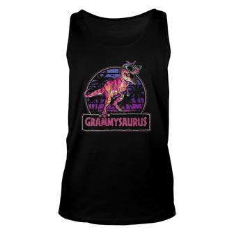 Womens Grammysaurus T Rex Dinosaur Grammy Saurus Matching Tank Top | Mazezy