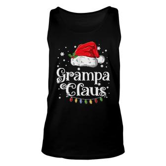 Grampa Claus Christmas Pajama Family Matching Xmas Unisex Tank Top | Mazezy