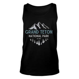 Grand Teton National Park Est 1929 Vintage National Park Wy Unisex Tank Top - Thegiftio UK