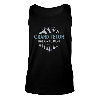 Grand Teton National Park Est 1929 Vintage National Park Wy Unisex Tank Top | Mazezy