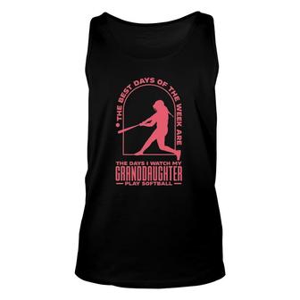 My Granddaughter Plays Softball For Grandparent Tank Top | Mazezy