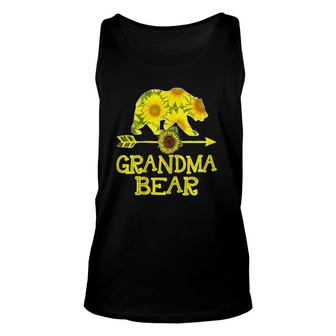 Grandma Bear Sunflower Mother Father Family Unisex Tank Top | Mazezy