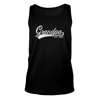 Grandpa Est 2022 For Grandfather To Be Unisex Tank Top | Mazezy