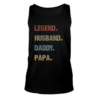 Grandpa Father's Day Legend Husband Dad Papa Vintage Retro Unisex Tank Top | Mazezy