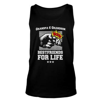 Grandpa Grandson Friends Fist Bump Pop Pop Grandad Pops Unisex Tank Top | Mazezy