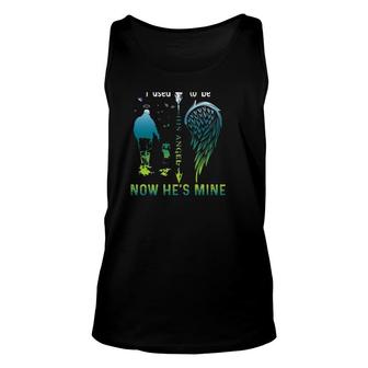 Grandpa's Girl I Used To Be His Angle Now He's Mine Grandfather Tank Top | Mazezy
