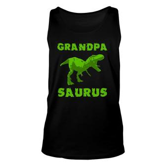 Grandpasaurus Grandpa Dinosaur Grandfather Father Day Unisex Tank Top | Mazezy