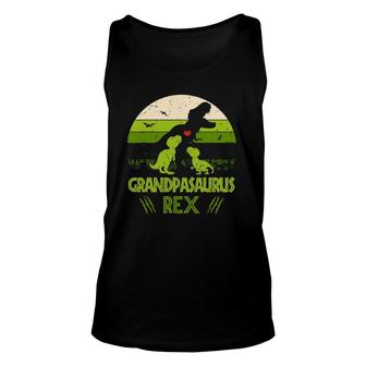 Grandpasaurus Rex 2 Kids Sunsetfor Father's Day Gift Unisex Tank Top | Mazezy