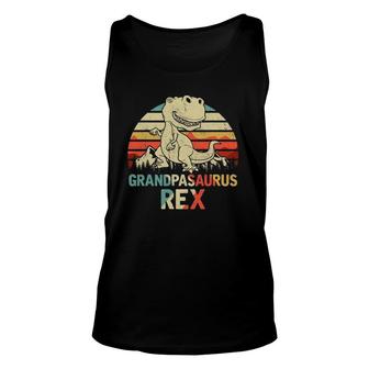 Grandpasaurus Rex Dinosaur Father's Day Unisex Tank Top | Mazezy