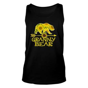 Granny Bear Sunflower Funny Mother Father Gifts Unisex Tank Top | Mazezy