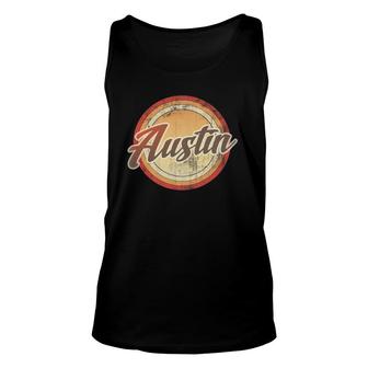Graphic 365 Name Austin Vintage Funny Personalized Gift Unisex Tank Top | Mazezy
