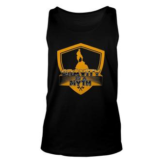 Gravity Is A Myth Bouldering Unisex Tank Top | Mazezy