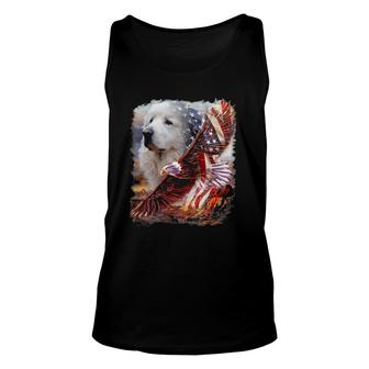 Great Pyrenees American Patriot Unisex Tank Top | Mazezy