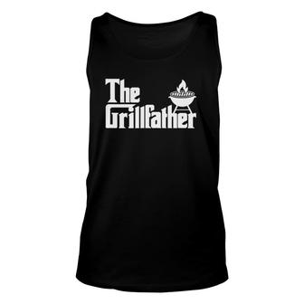 Mens The Grillfather Grilling Grill Father Dad Grandpa Bbq Tank Top | Mazezy