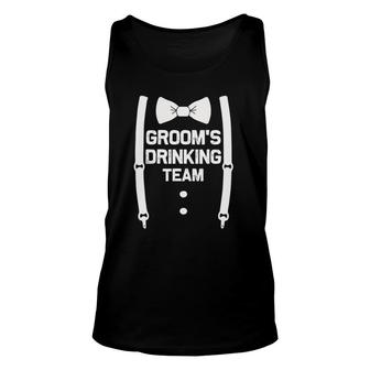 Groom's Drinking Team Bachelor Party Squad Crew Unisex Tank Top | Mazezy