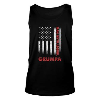 Grumpa Man Myth Legend Vintage For Father Day Unisex Tank Top - Thegiftio UK