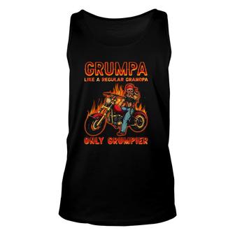Grumpa Like A Regular Grandpa Only Grumpier For Cool Grandpa Biker Tank Top | Mazezy