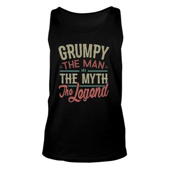 Mens Grumpy Man Myth Legend For Men Fathers Day Grumpy Tank Top | Mazezy