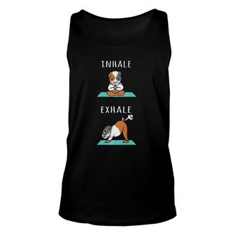 Guinea Pig Yoga Inhale Exhale Funny Pet Gift Unisex Tank Top | Mazezy