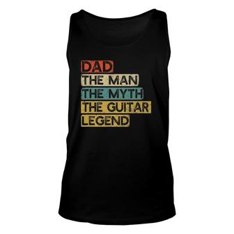 Guitar Dad Legend Guitarist Father's Day Guitar Player Unisex Tank Top | Mazezy