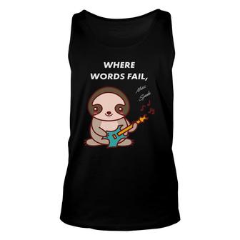 Guitar For Guitarists Sloth Playing Guitar Unisex Tank Top | Mazezy