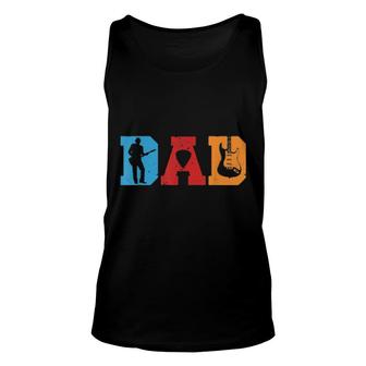 Guitarist Dad Father Father's Day Retro Vintage Unisex Tank Top | Mazezy