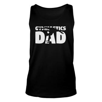 Gymnastics Dad Father Gymnastics Silhouette Gift Unisex Tank Top | Mazezy