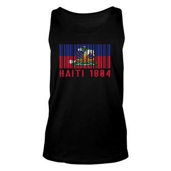 Haiti Haitian 1804 Barcode Flag Love Vintage Ayiti Proud Unisex Tank Top | Mazezy