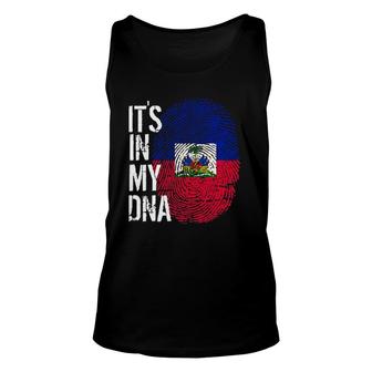 Haitian Pride Fingerprint - It's In My Dna Haiti Flag Unisex Tank Top | Mazezy