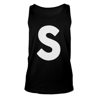 Halloween Carnival Group Costume Letter S Apparel Zip Unisex Tank Top | Mazezy