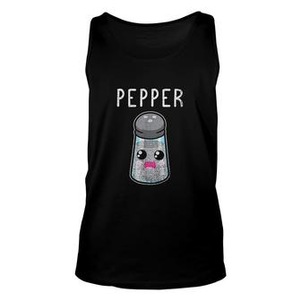 Halloween Salt And Pepper Matching Couples Costume Unisex Tank Top - Seseable