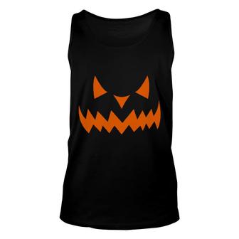 Halloween Scary Pumpkin Unisex Tank Top | Mazezy