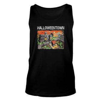 Halloween Town In University Pumpkin And Ghost Unisex Tank Top | Mazezy