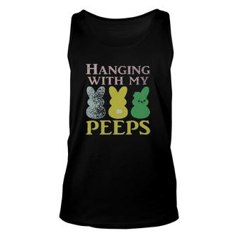 Hanging With My Peeps Holidays And Occasions Easter Unisex Tank Top - Thegiftio UK