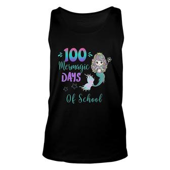 Happy 100 Days Of School Pre-k 1st Grade Mermaid Outfit Unisex Tank Top | Mazezy