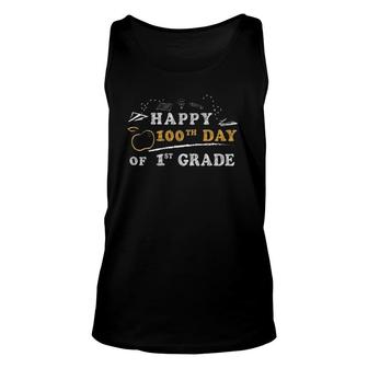 Happy 100Th Day Of 1St Grade Teacher Of 1St Graders Unisex Tank Top | Mazezy