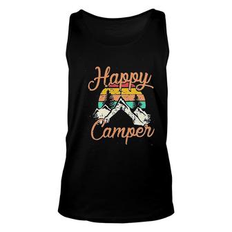 Happy Camper Funny Cute Graphic Letter Print Unisex Tank Top - Thegiftio UK