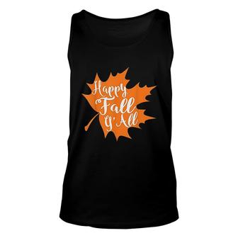 Happy Fall Yall Great Halloween Costume Gift Unisex Tank Top - Seseable