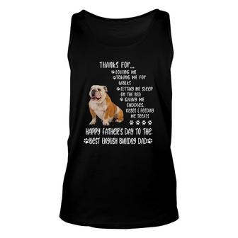 Happy Father's Day 2021 English Bulldog Dad Dog Lover Unisex Tank Top | Mazezy
