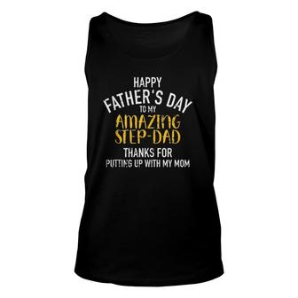 Happy Father's Day Step Dad Unisex Tank Top | Mazezy