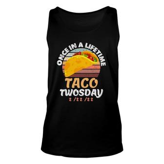 Happy Tuesday 22222 - Ultimate Taco Twosday, Funny Tuesday Unisex Tank Top | Mazezy