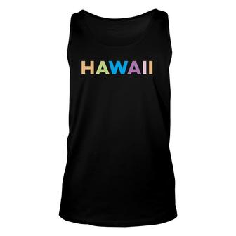 Hawaii Colorful Vacation Vintage Unisex Tank Top | Mazezy