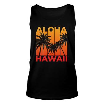 Hawaii Inspired Palm Tree Aloha Unisex Tank Top | Mazezy