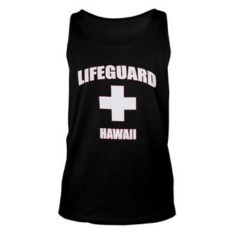 Hawaii Lifeguard Red Maui Unisex Tank Top | Mazezy