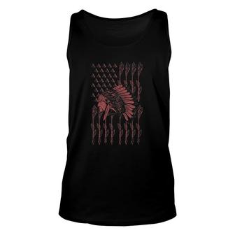 Headdress Native Indian Pride Arrows Us Flag Native American Tank Top | Mazezy