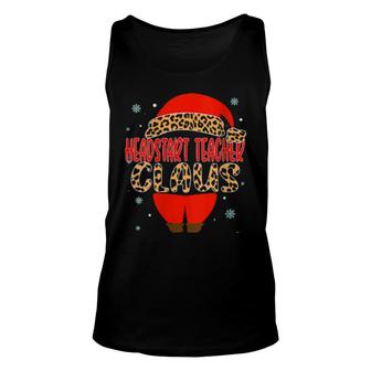 Headstart Teacher Claus Christmas Santa Hat Pajamas Matching Tank Top | Mazezy